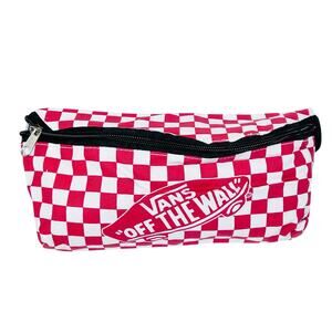 Vans Classic Checkered Fanny Pack Red White Big Logo Belt Bag Crossbody New